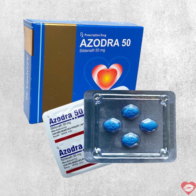 Sỉ Azodra 50mg viên uống hỗ trợ cương dương kéo dài thời gian tăng cường sinh lý - Hộp 4 viên chính hãng 