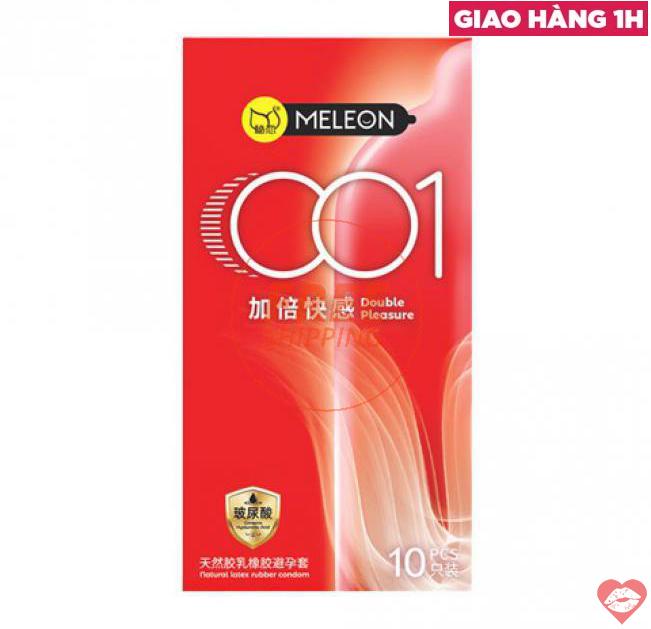  Thông tin Bao cao su Meleon 001 Double Pleasure - Siêu mỏng nhiều gel bôi trơn - Hộp 10 cái  mới nhất 