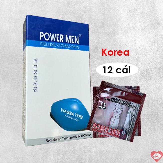 Bao cao su Powermen Viagra Type siêu mỏng Power Men kéo dài thời gian 