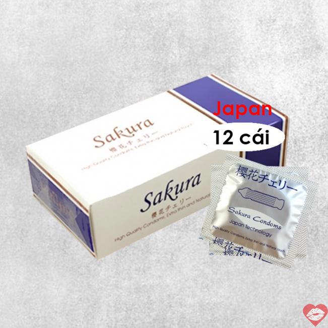 Cửa hàng bán Bao cao su Sakura chính hãng Nhật Bản hộp 12 chiếc siêu mỏng loại tốt mới nhất 