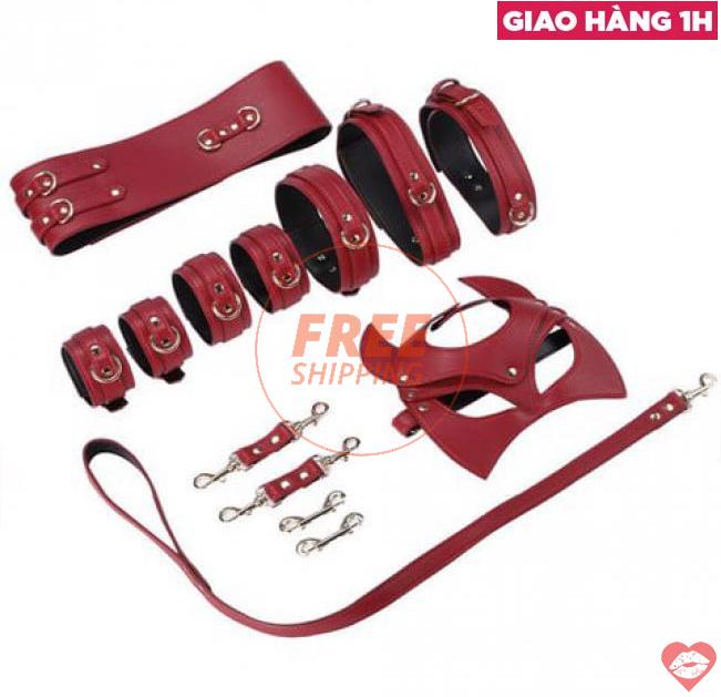 Bỏ sỉ Bộ dụng cụ hỗ trợ tình dục giúp tăng khoái cảm màu đỏ - BDSM 02  giá sỉ 