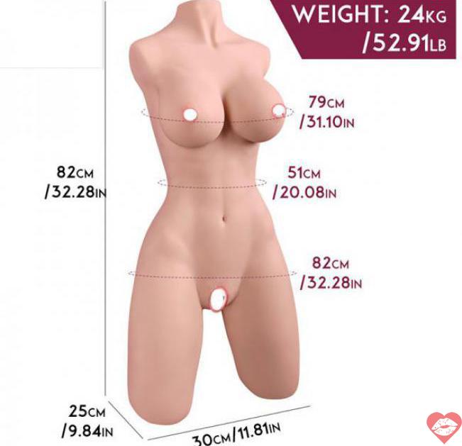 Búp bê tình dục bán thân nặng 24kg có khung mông ngực to âm đạo khít chặt 