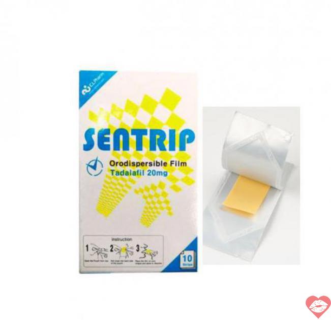 Sỉ Tem ngậm Sentrip Korea orodispersible film tadalafil 20mg tăng cường sinh lý kéo dài thời gian hàng mới về 