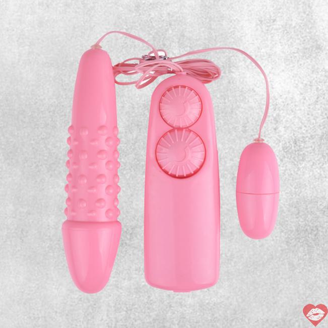 Trứng rung tình yêu 2 đầu có gai mini nhỏ gọn giá rẻ dùng pin rung mạnh 