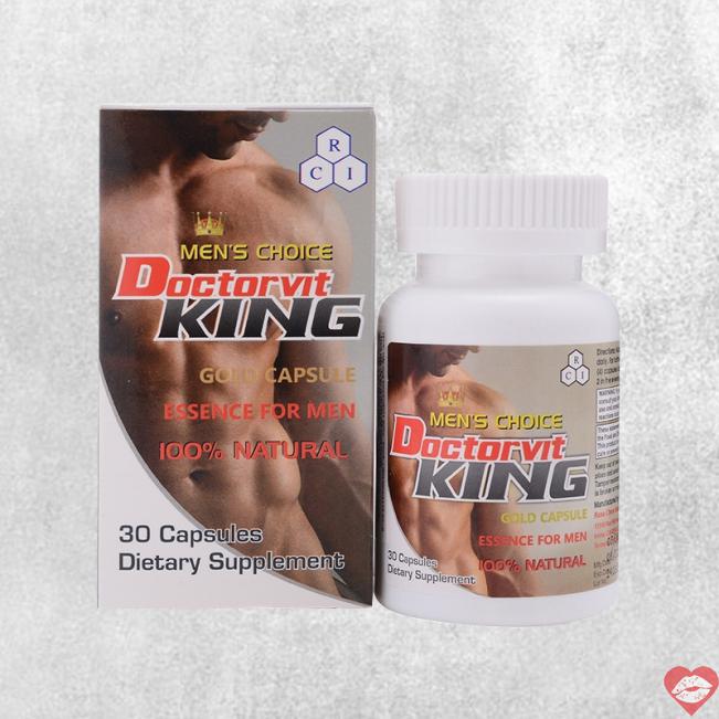 Review Viên uống hỗ trợ điều trị rối loạn cương dương tăng cường sinh lý nam Doctorvit King - Chai 30  giá sỉ 