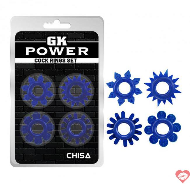 Cửa hàng bán Vòng đeo kéo dài thời gian Chisa Cock Rings Set - Blue giá rẻ 