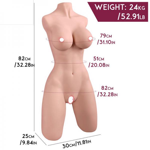 Búp bê tình dục bán thân nặng 24kg có khung mông ngực to âm đạo khít chặt