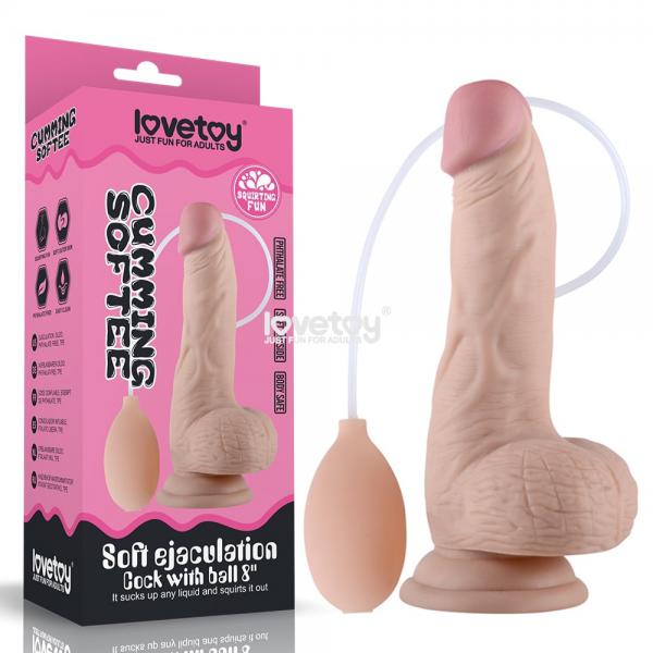 Dương vật giả Lovetoy Soft Ejaculation 8 bắn nước xuất tinh silicon mềm mại
