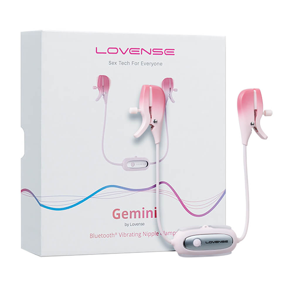Máy massage kẹp vú Lovense Gemini điều khiển qua app kích thích điểm G