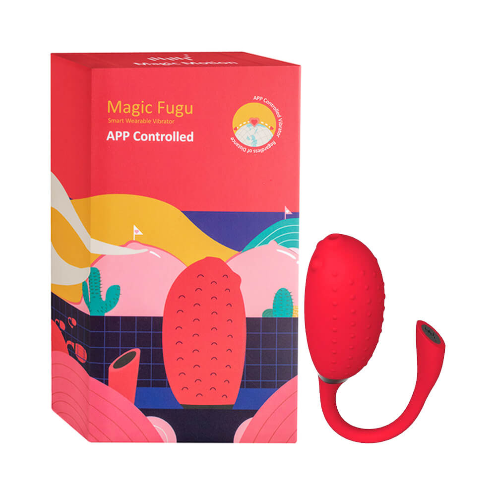 Trứng rung Magic Motion Fugu Đỏ điều khiển qua app kết nối bluetooth