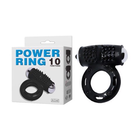 Vòng rung tăng khoái cảm 10 chế độ rung pin - Baile Power Ring