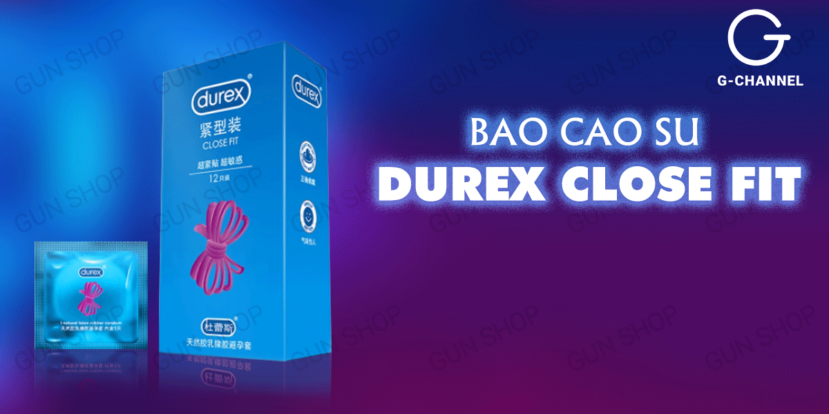 Bao Cao Su Durex Close Fit 49mm Ôm Khít Vừa Vặn Hộp 12 Cái