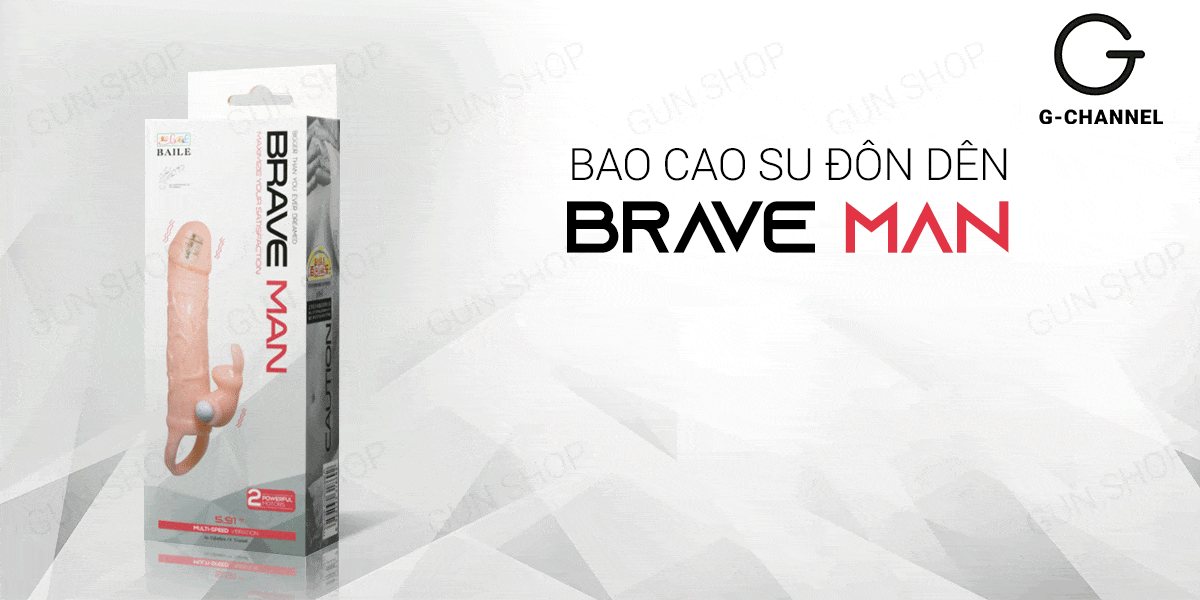 So sánh Bao cao su đôn dên tăng kích thước Braveman - Rung đầu và rung gốc có quai đeo  hàng xách tay