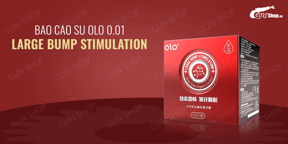 Bao Cao Su OLO 0.01 Large Bump Kích Dục Siêu Mỏng - Hộp 10 Cái