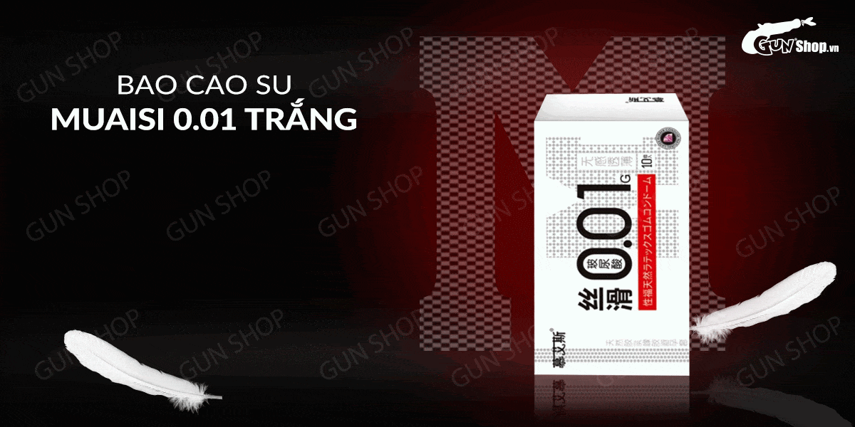 Bao Cao Su Muaisi 0.01 Siêu Mỏng Cực Đỉnh - Hộp 10 Cái
