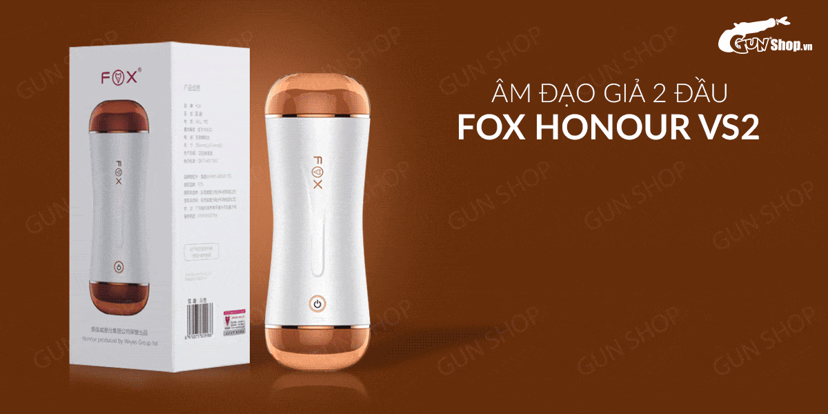 Cung cấp Âm đạo giả 2 đầu rung và rên dùng sạc - Fox Honour VS2  hàng xách tay