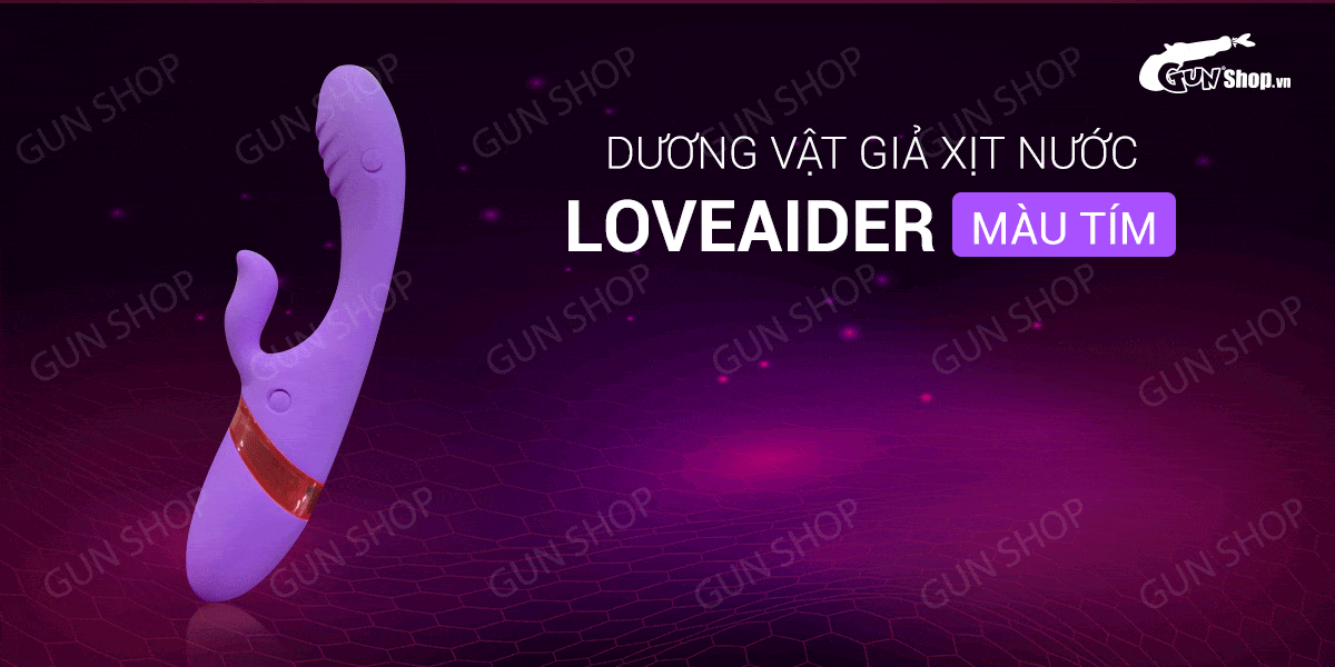 Dương Vật Giả 7 Chế Độ Rung Xịt Nước - Màu Tím Kích Dục - Loveaider