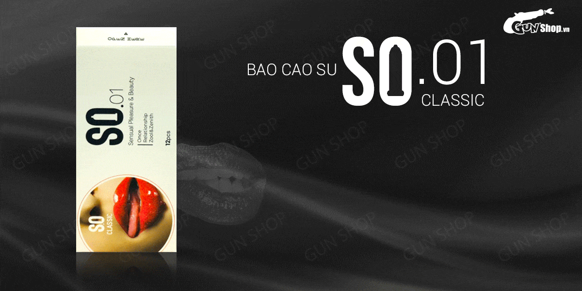 Bao cao su SO Classic mỏng gel bôi trơn siêu mượt hộp 12 cái