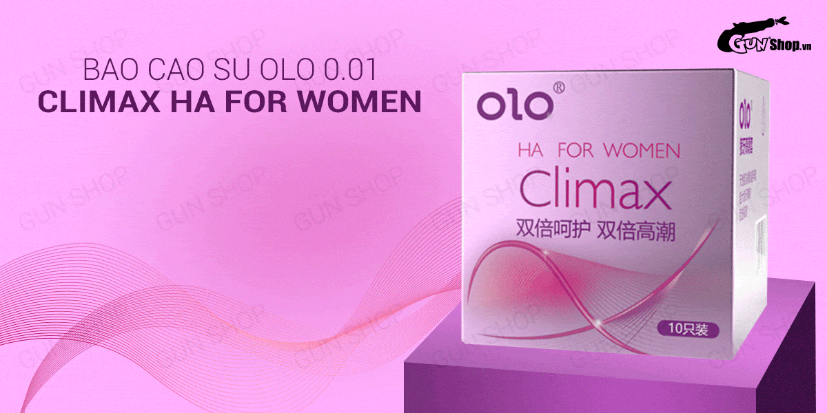 Bao Cao Su OLO 0.01 Climax For Women Siêu Mỏng Dưỡng Ẩm Gai Li Ti