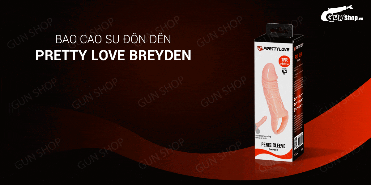 Bao cao su đôn dên Pretty Love Breyden dây đeo 6.1 tăng kích cỡ