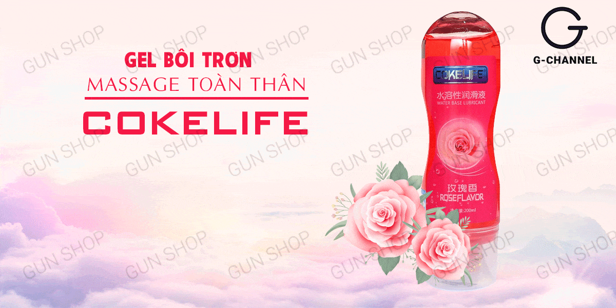 Gel massage hương hoa hồng Cokelife 100ml mềm mượt kích thích