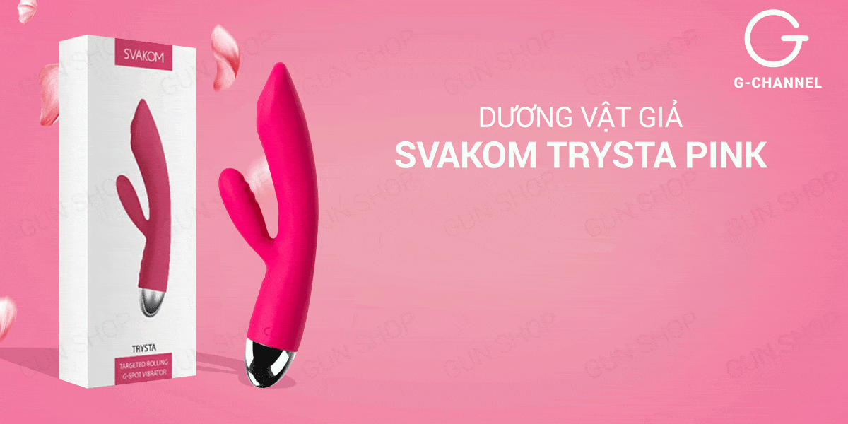 Nơi bán Dương vật giả cao cấp 35 tần số rung dùng sạc - Svakom Trysta Pink  hàng xách tay