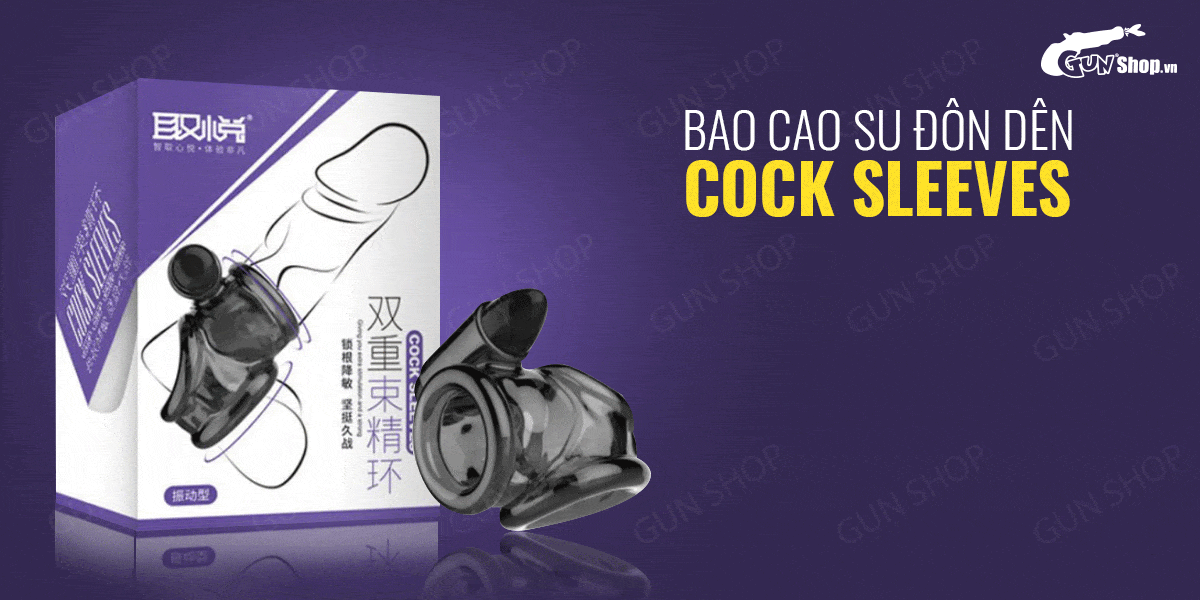 Đánh giá Bao cao su đôn dên tăng kích thước đeo gốc dương vật Cock Sleeves - Rung mạnh giá rẻ