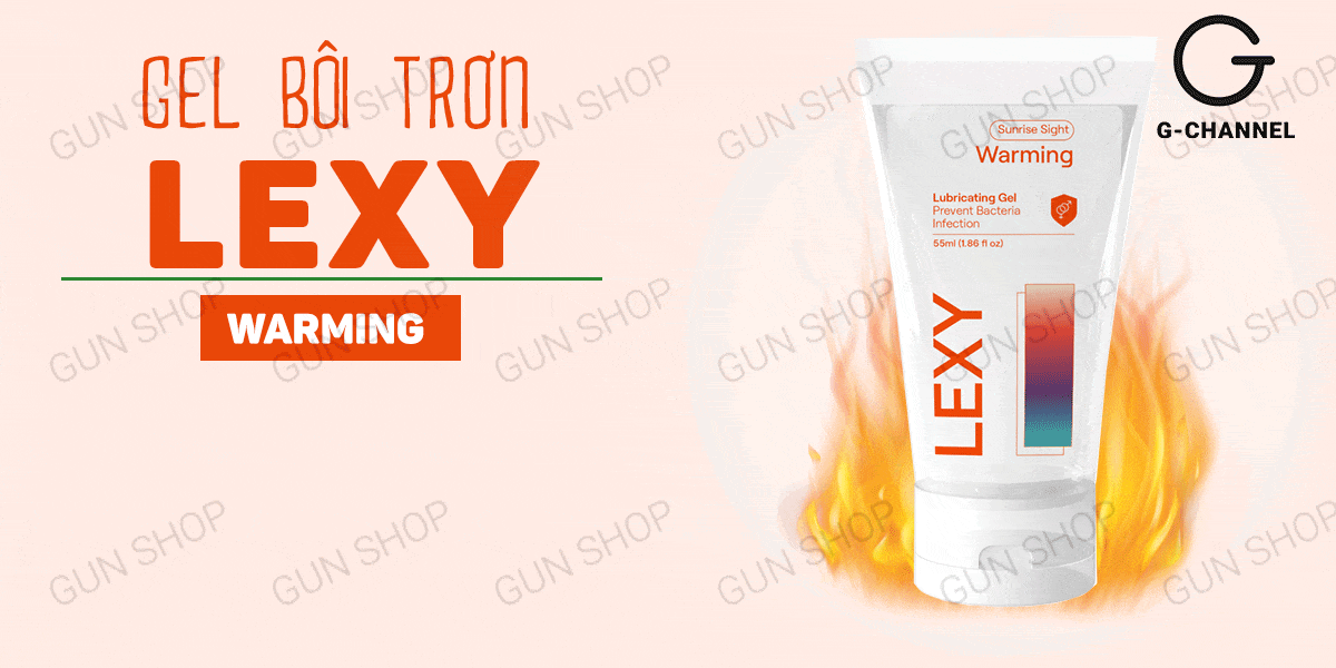 Gel bôi trơn Lexy ấm nóng 55ml tăng khoái cảm liền tay