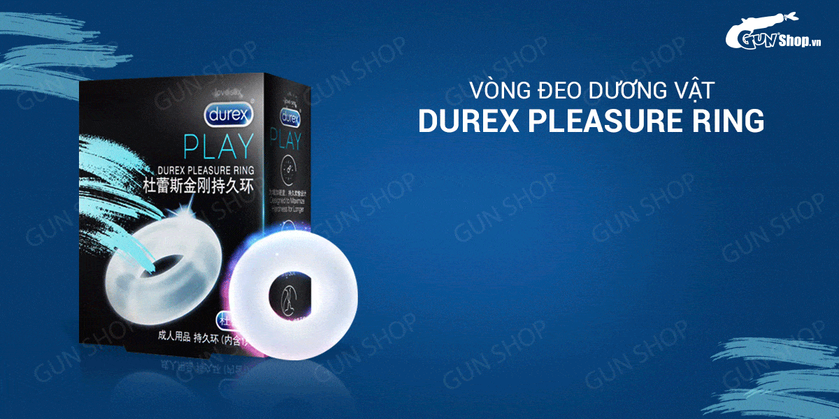 Thông tin Vòng đeo dương vật tăng khoái cảm kéo dài thời gian - Durex Pleasure Ring  loại tốt