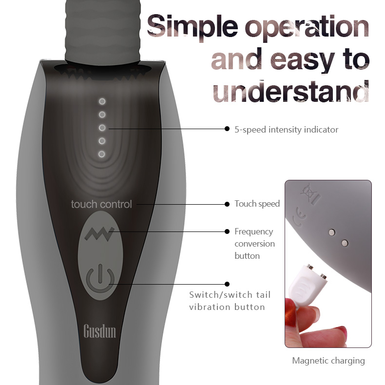 5 Jenis Kontrol Frekuensi Vibrator Kuat Mesin Seks Motor Ganda Tongkat AV Vagina Vagina Masturbasi Mainan Seks untuk Wanita|Vibrator|   