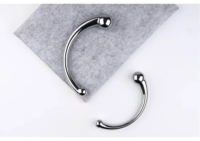 Que inox cong C massage hậu môn kích thích tuyến tiền liệt an toàn