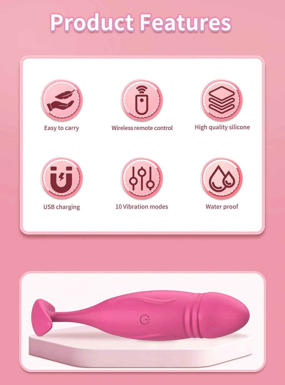 Phân phối Trứng rung tình yêu hình dương vật giả massage âm đạo hậu môn có remote giá sỉ