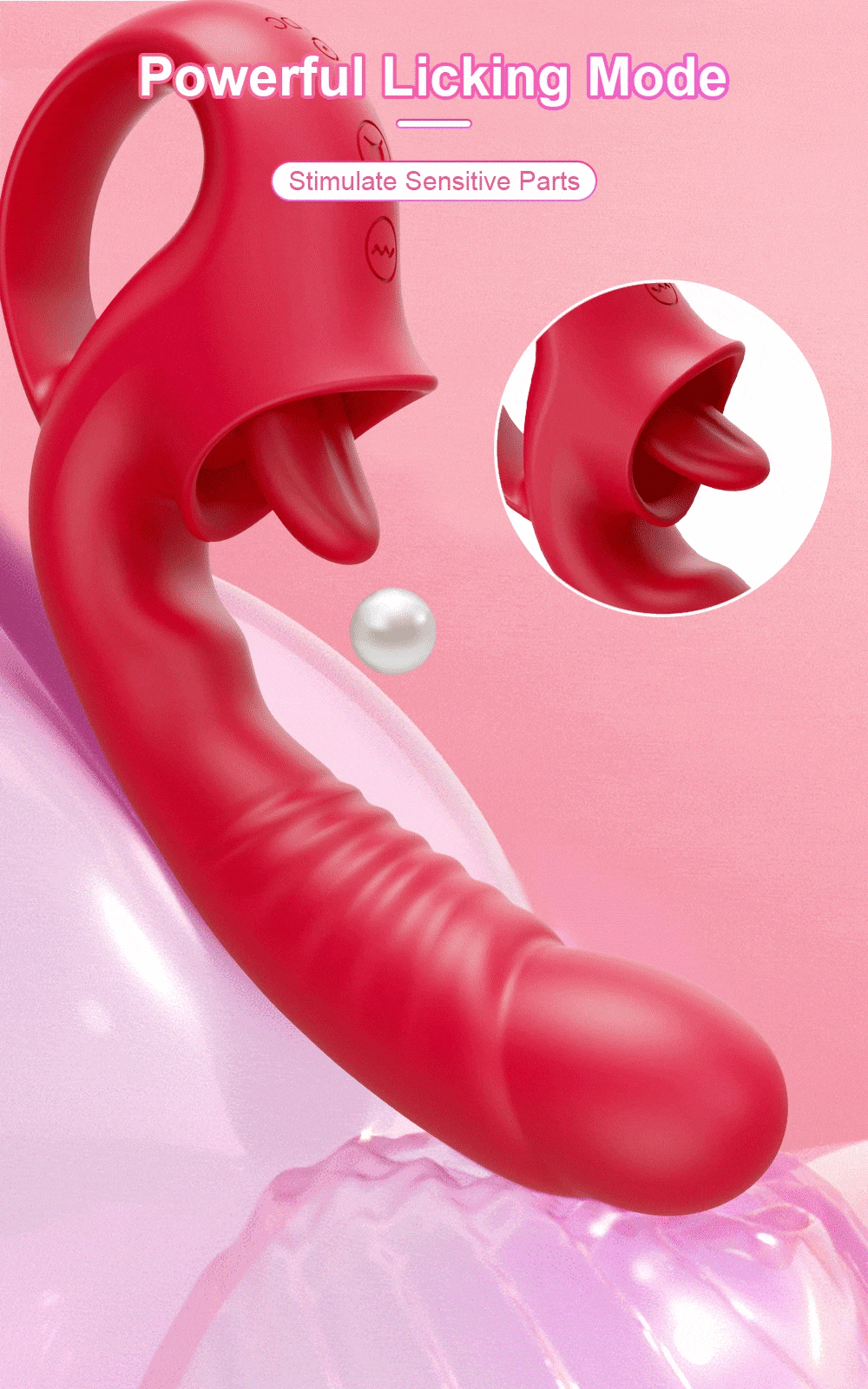 Penggetar ayunan kuat untuk wanita lidah tusukan mulut puting klitoris Stimulator Masturbator mainan seks untuk wanita dewasa barang| |   