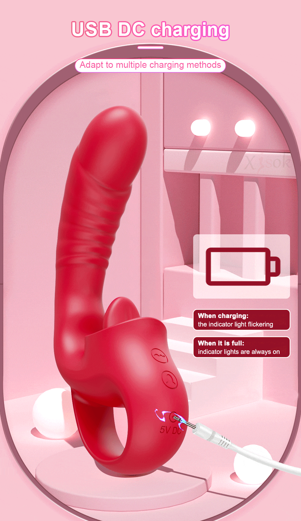 Penggetar ayunan kuat untuk wanita lidah tusukan mulut puting klitoris Stimulator Masturbator mainan seks untuk wanita dewasa barang| |   
