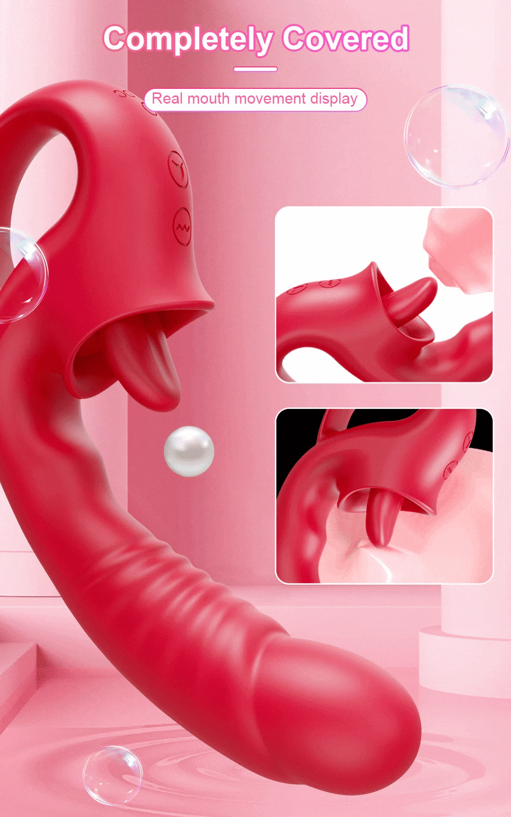 Penggetar ayunan kuat untuk wanita lidah tusukan mulut puting klitoris Stimulator Masturbator mainan seks untuk wanita dewasa barang| |   