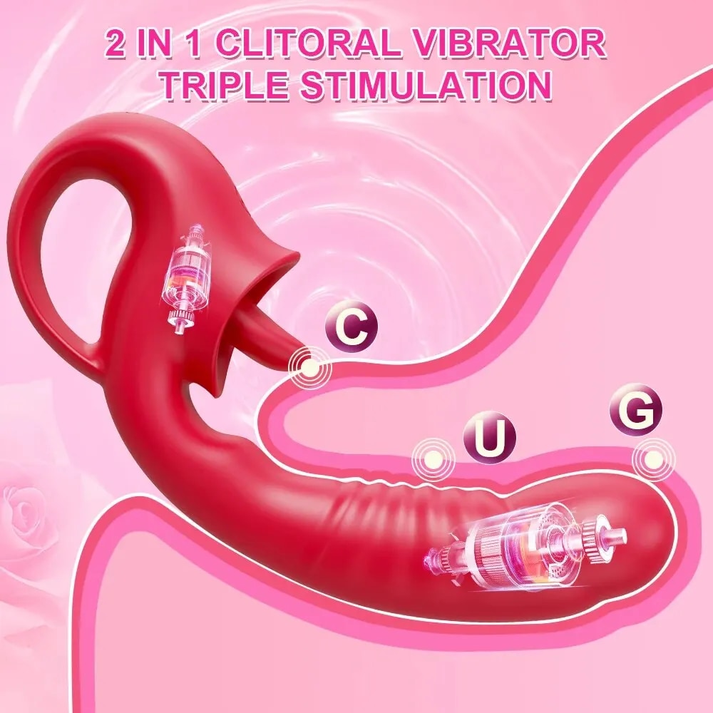 Penggetar ayunan kuat untuk wanita lidah tusukan mulut puting klitoris Stimulator Masturbator mainan seks untuk wanita dewasa barang| |   