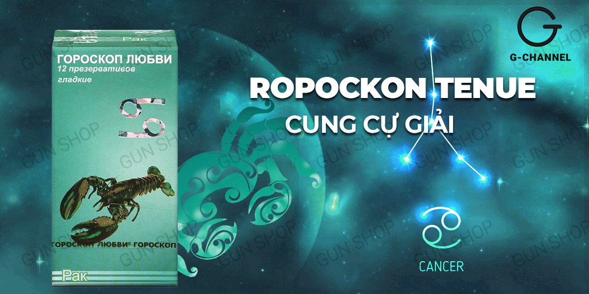 Bao cao su Ropockon Cung Cự Giải hương dâu siêu mỏng 0.03mm 12 cái