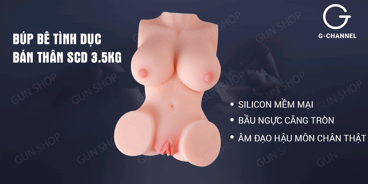 Đánh giá Búp bê tình dục nữ bán thân silicon trần cao cấp mềm mịn - SCD S2 3.5kg  tốt nhất