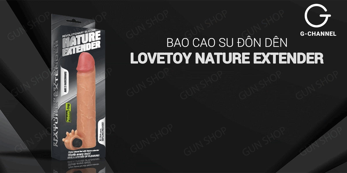 Bao Cao Su Dôn Dên 38mm Tăng Kích Thước Rung Kích Thích - Lovetoy