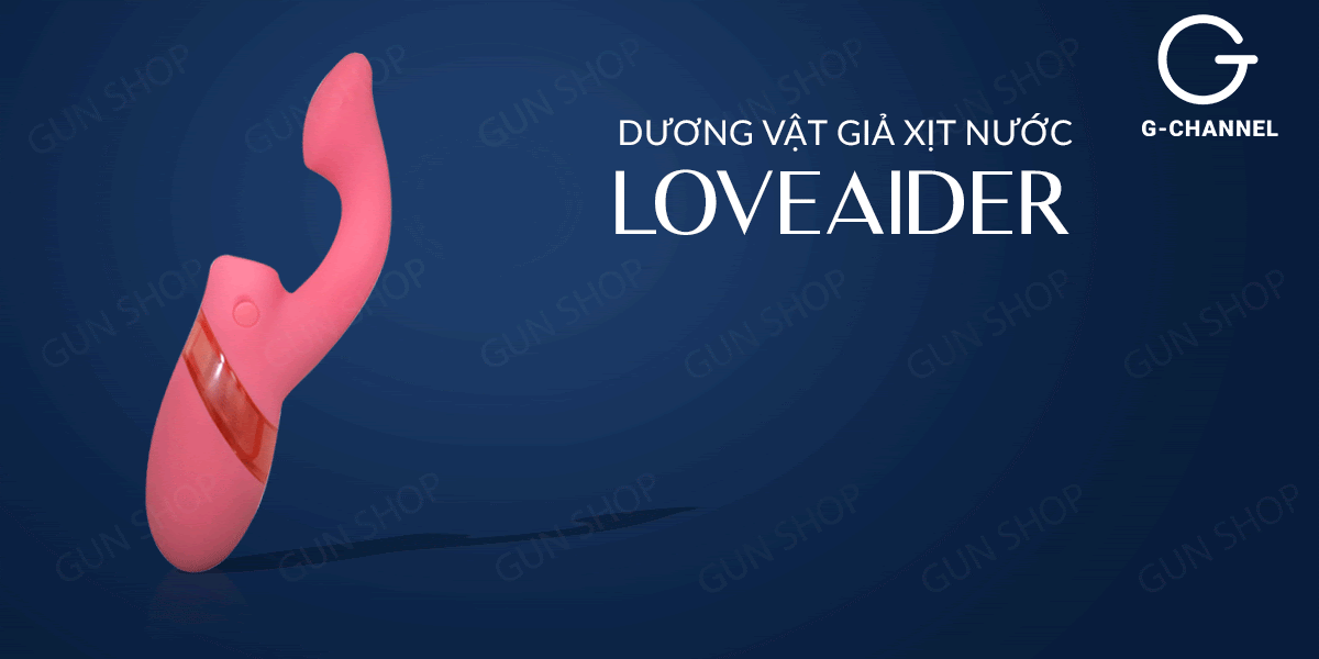 Dương vật giả rung 7 chế độ xịt nước Màu hồng Loveaider chất lượng