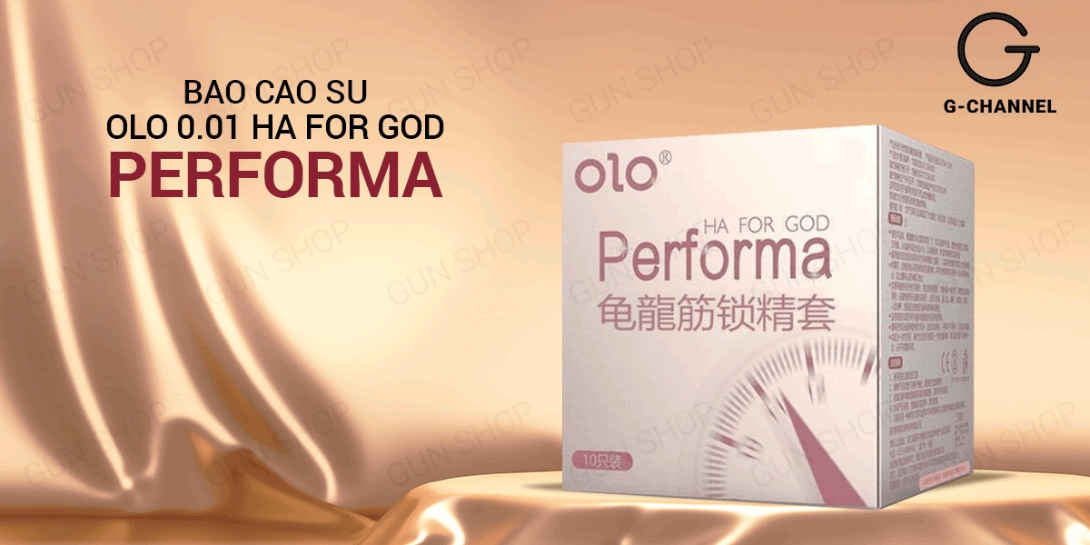 Cửa hàng bán Bao cao su OLO 0.01 Performa Ha For God - Siêu mỏng kéo dài thời gian - Hộp 10 cái  giá tốt