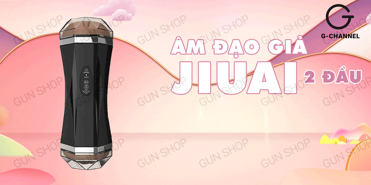 Âm đạo giả 2 đầu đa năng Jiuai sạc điện rung mềm mại