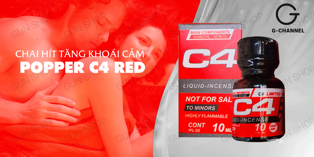 Popper C4 Red 10ml chính hãng USA kích thích mạnh mẽ