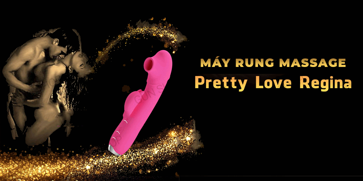 Sỉ Máy rung massage 2 đầu rung sạc điện - Pretty Love Regina  hàng xách tay