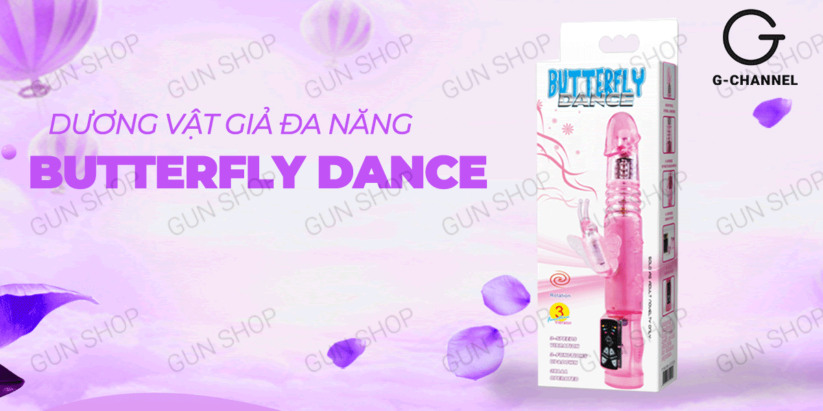 Butterfly Dance dương vật giả đa năng rung thụt pin 3 chế độ kích thích