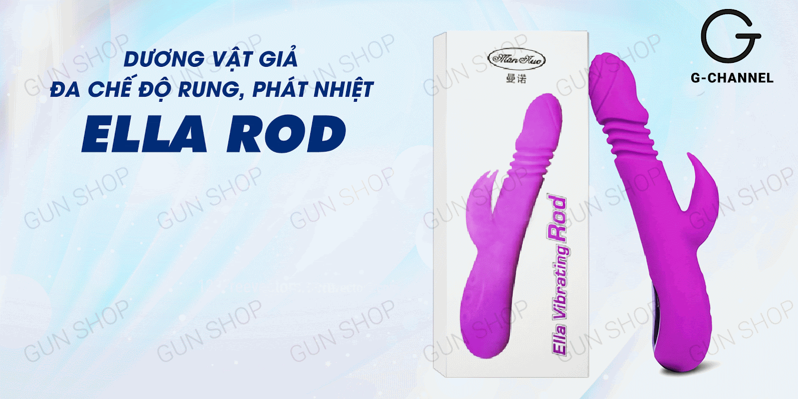 Cung cấp Dương vật giả đa chế độ rung phát nhiệt - Baile Ella Rod  giá tốt