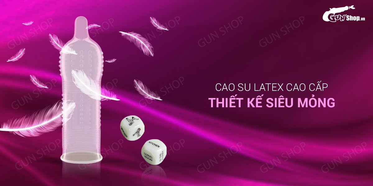 Bao cao su SO 3 in 1 siêu mỏng gân điểm nổi hộp 12 cái giá tốt