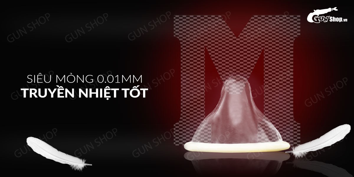 Bao Cao Su Muaisi 0.01 Siêu Mỏng Cực Đỉnh - Hộp 10 Cái