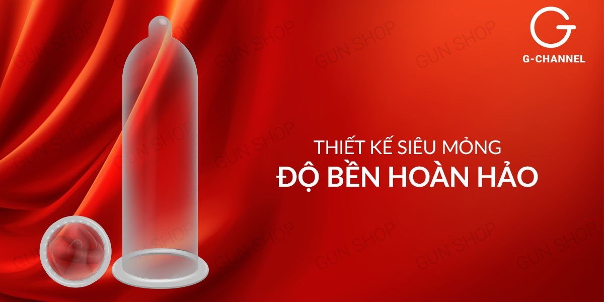 Bao cao su OLO siêu mỏng 0.01 đỏ nóng ấm hộp 10 cái, an toàn