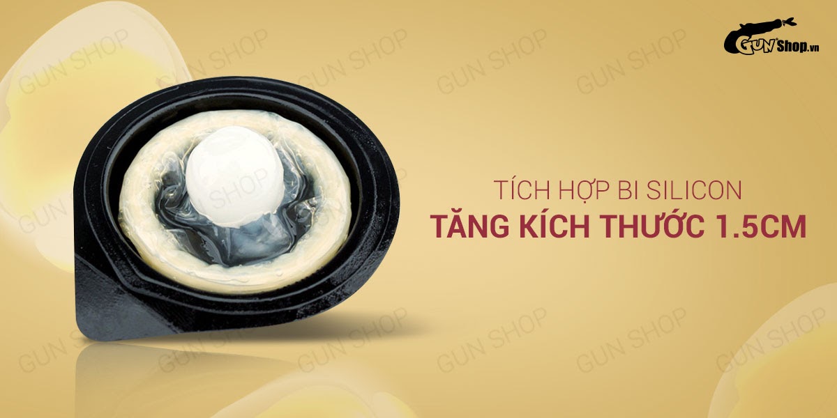 Bao cao su OLO 0.01 siêu mỏng có bi tăng kích thước 1.5cm hộp 5
